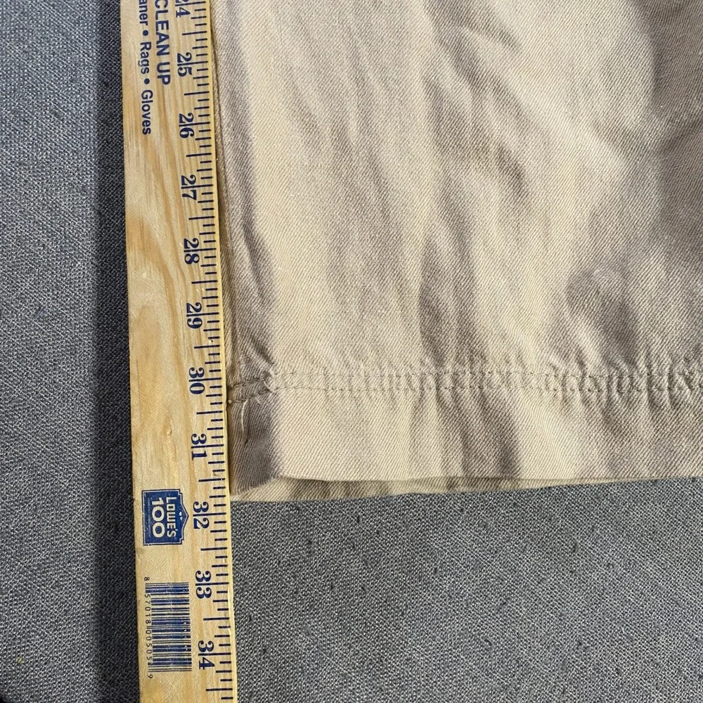 All-Son Mens Beige Cotton Blend Casual Drawstring Pants Size 34 Lightweight